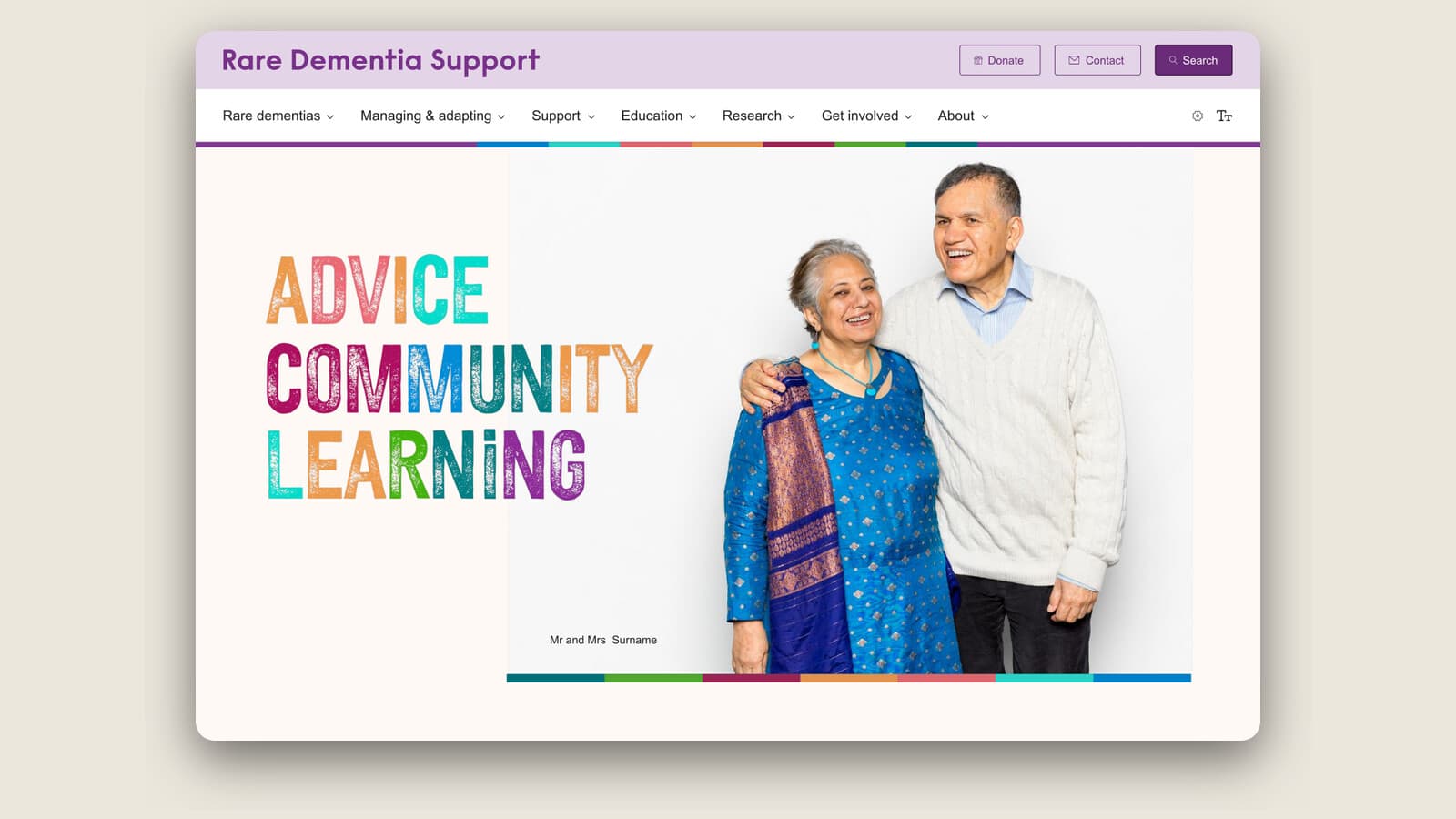 Rare Dementia Support · Hero image